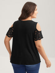 Sleeve Cut-Out Cold-Shoulder T-Shirt