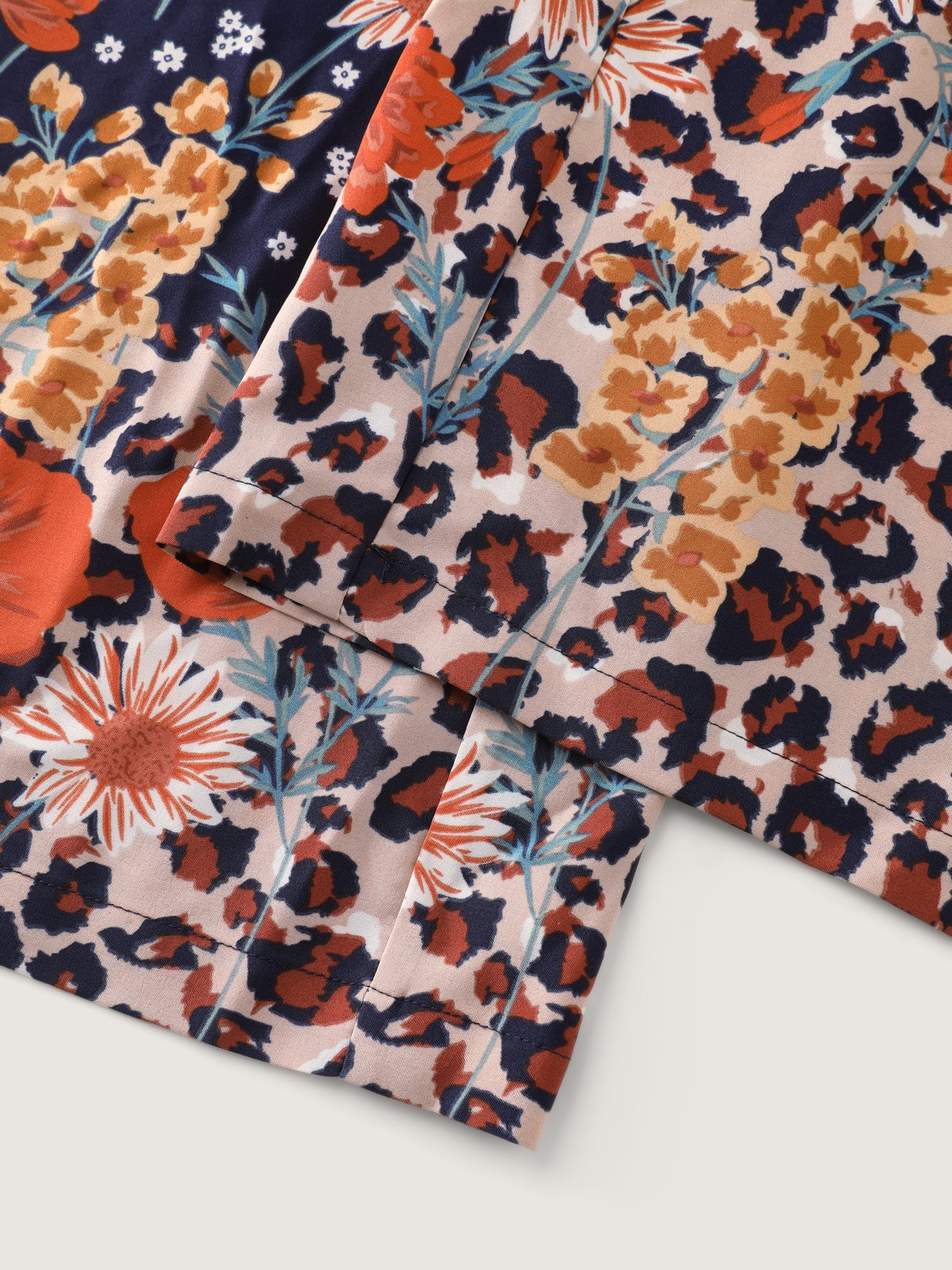 Floral Print Shirred Waist Wide Leg Pants