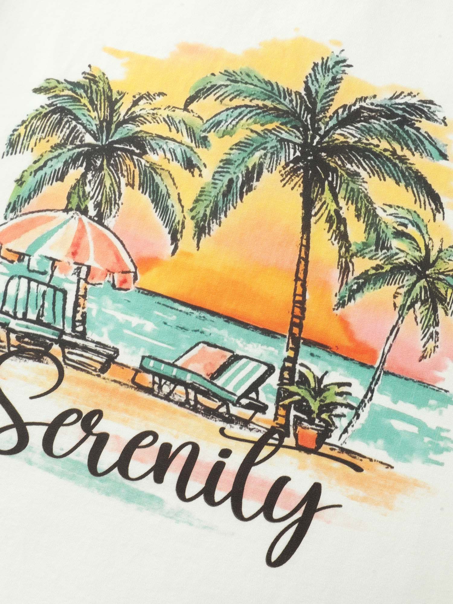 Serenity Pure Cotton Round Neck T-Shirt