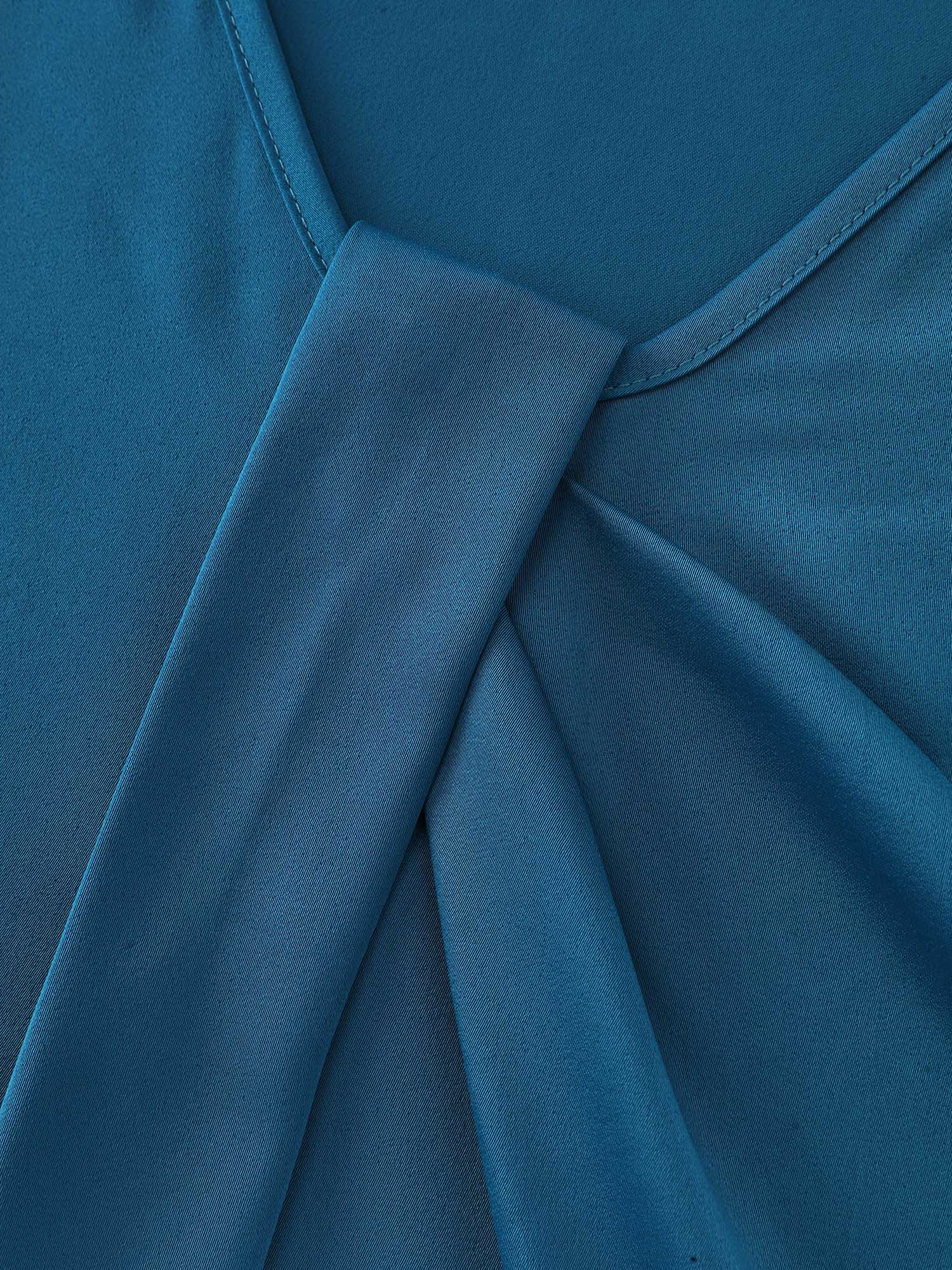 Knotted Front Plain Dolman Sleeve Blouse