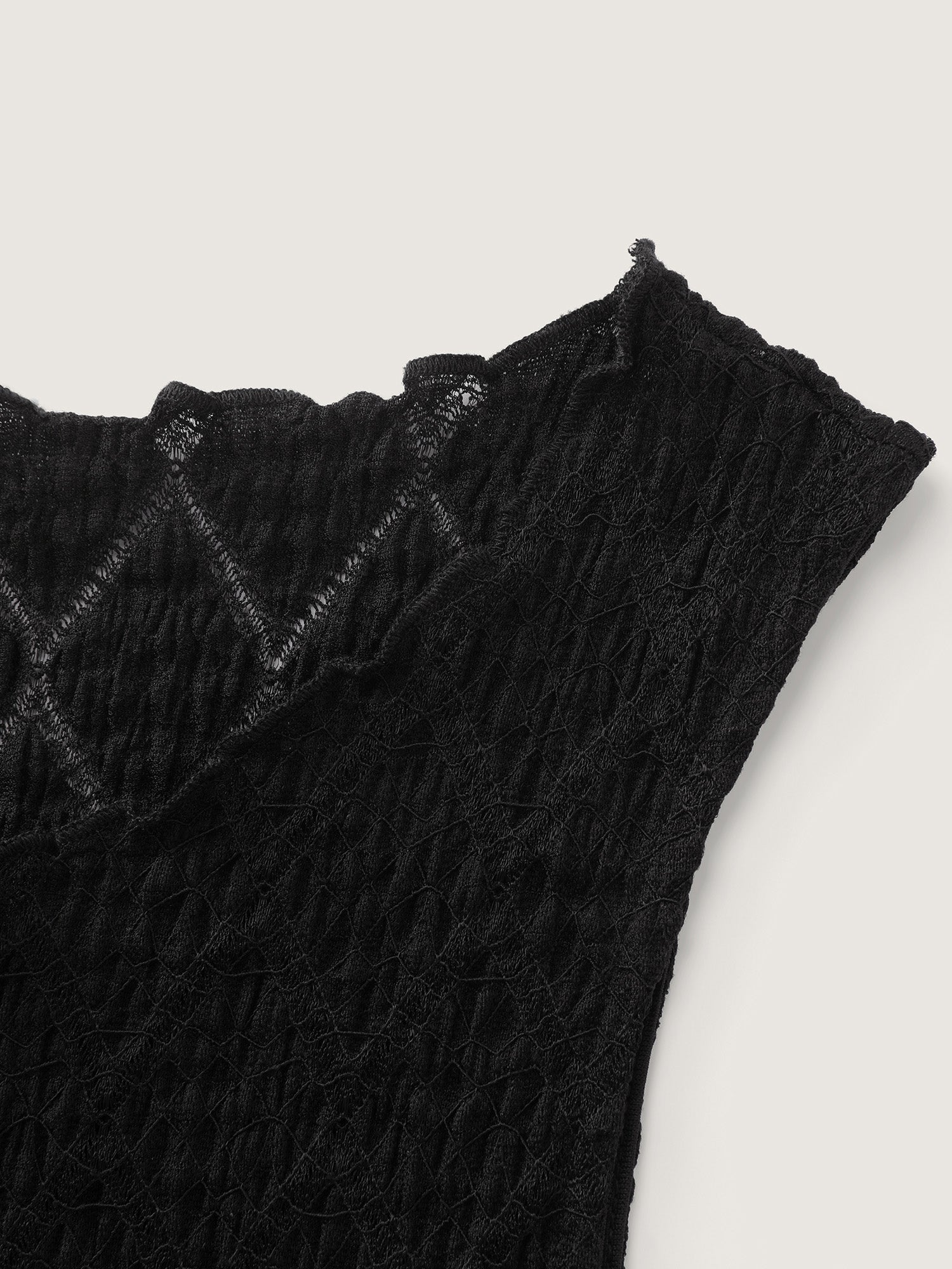 Textured Hollowed-Out Tank Top