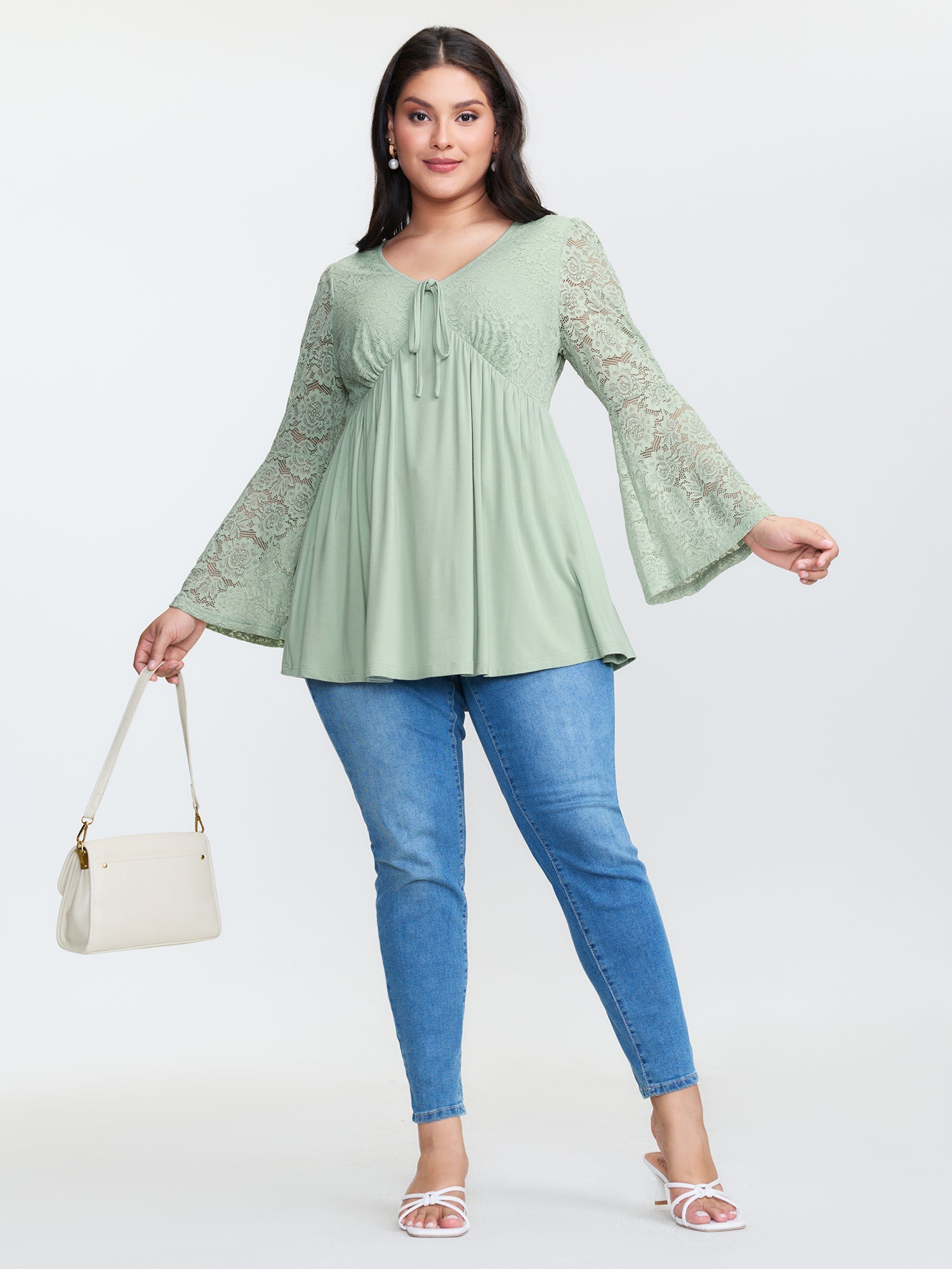 Tunic Waist-Tie Flowy Knit Top