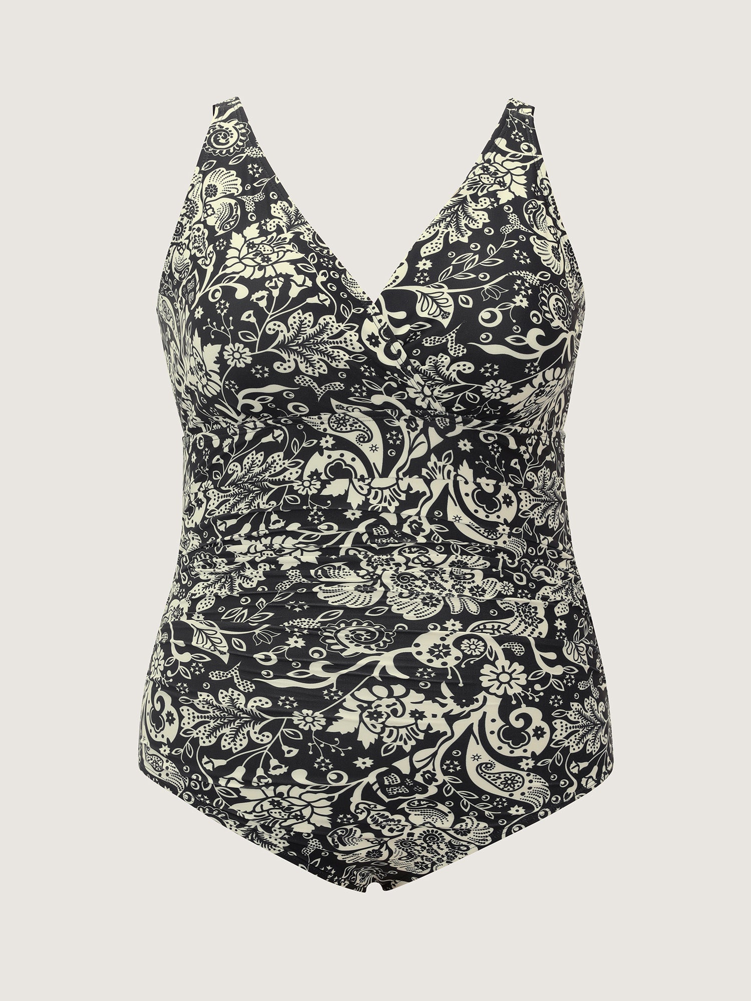 Adjustable Tummy-Control Boho One-Piece Swimsuit