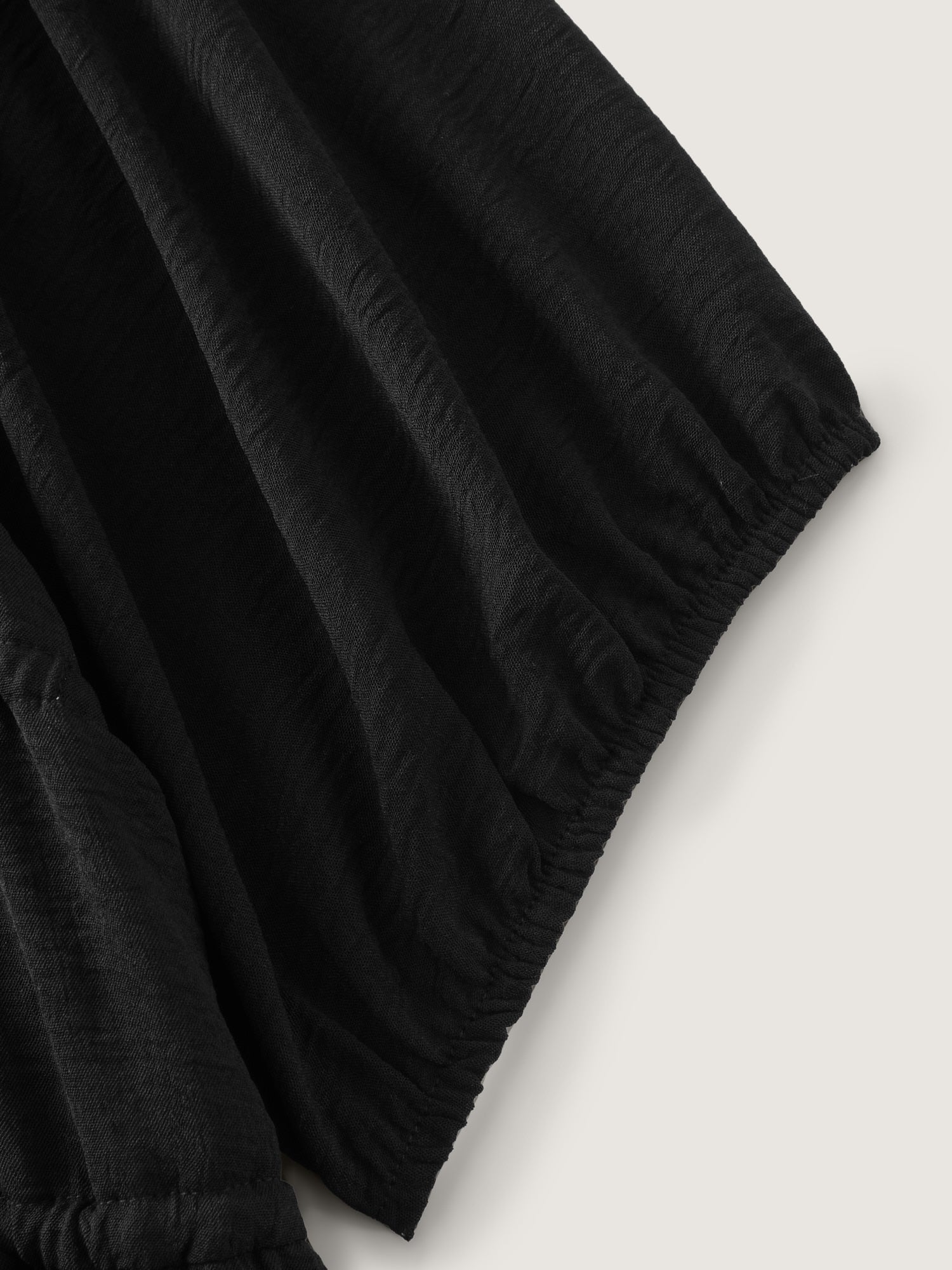 Adjustable Drawstring Tie Front Plain Mini Dress
