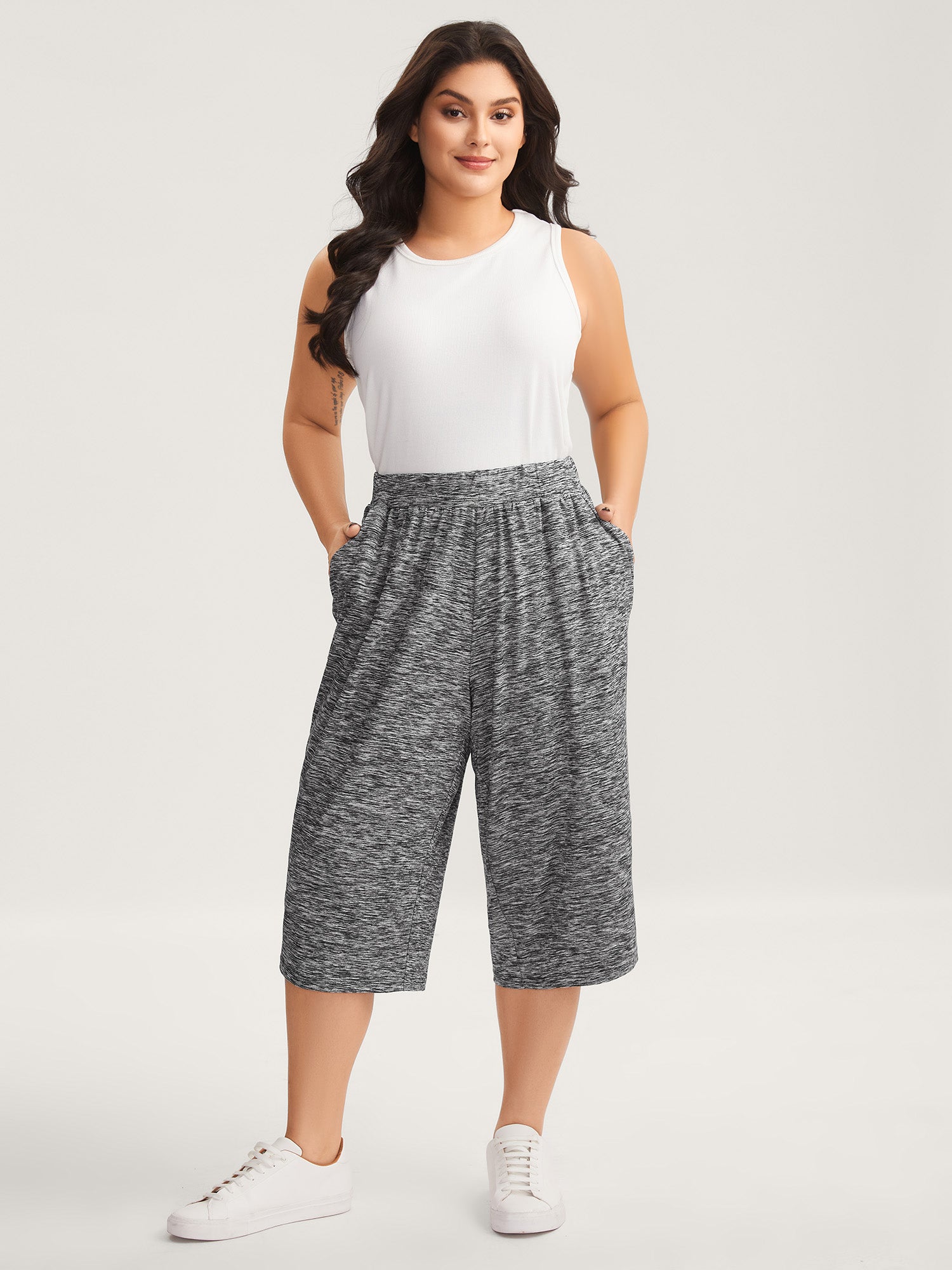 Stretchy Straight Leg Capri Pants