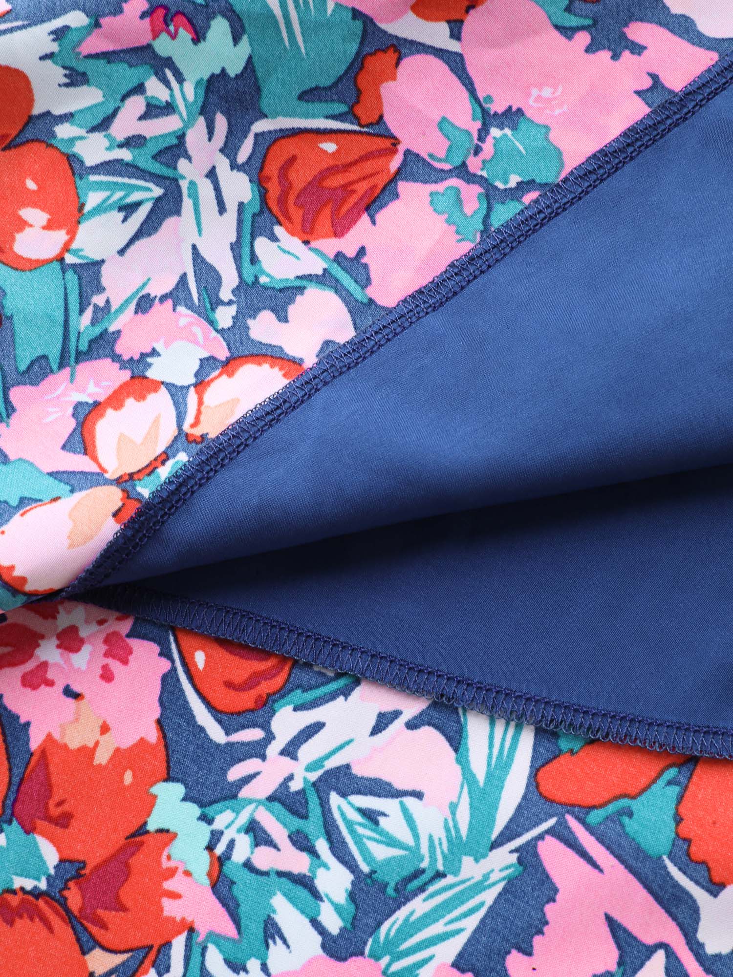 Floral Print Off-Shoulder Pockets Midi Dress