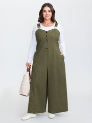 Vintage A-Line Adjustable Overall Jumpsuit