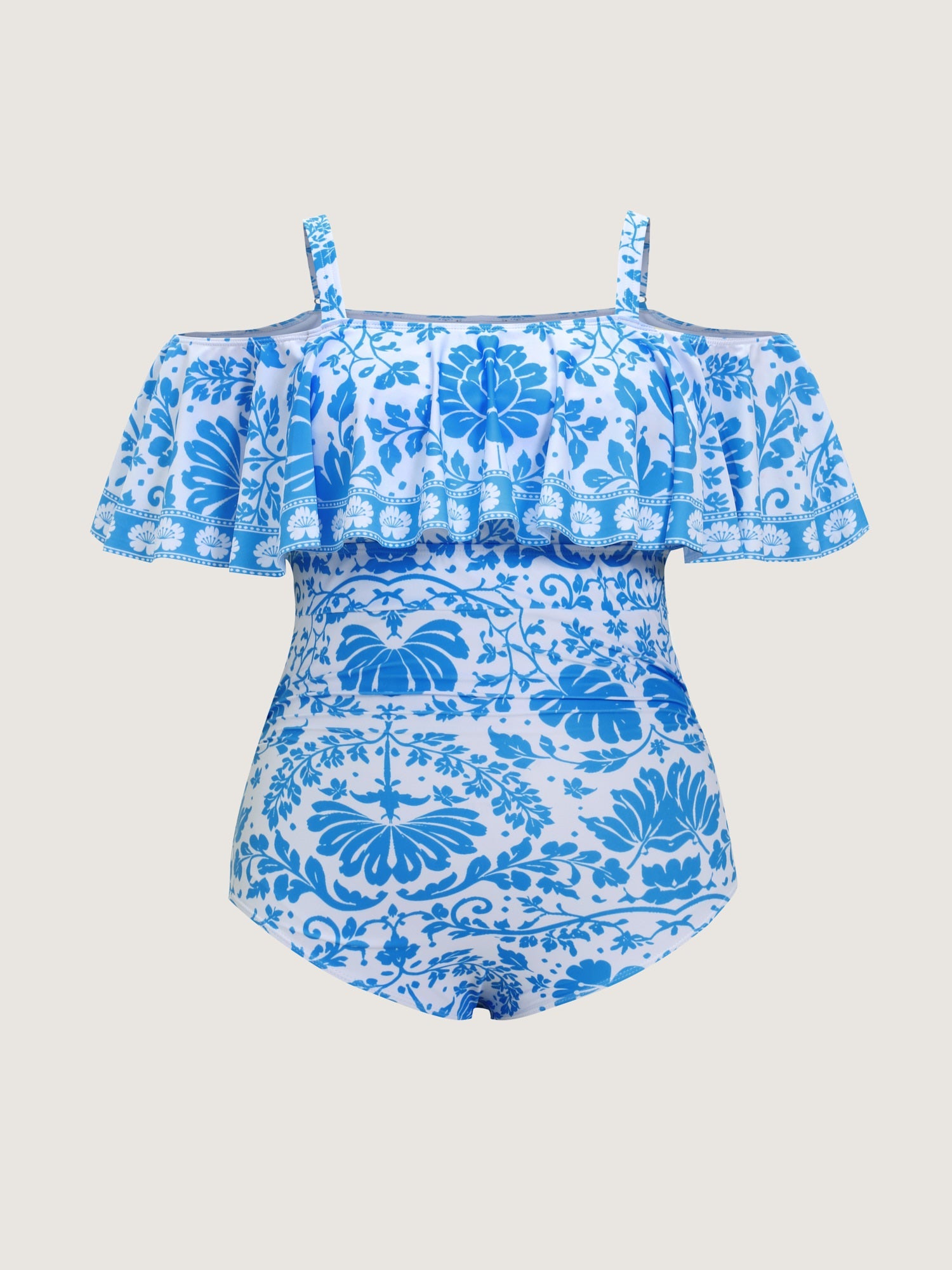 Sarong Set Floral Print One-Piece Swimsuit