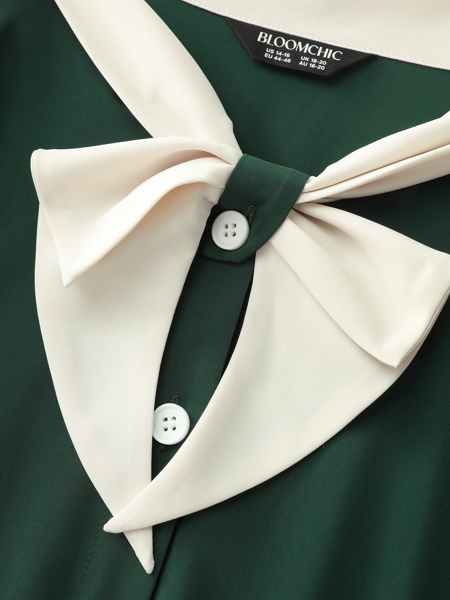 Retro Color Contrast Floating Collar Midi Dress