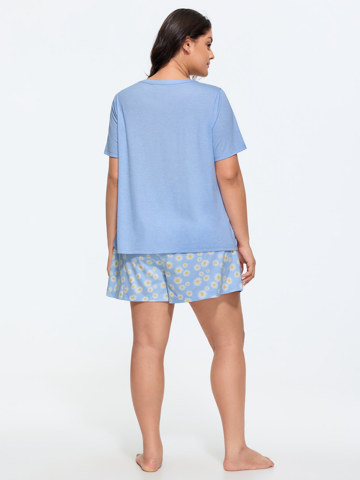 Supersoft Floral Print Color Contrast Pajama Set