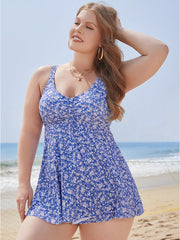 Ditsy Floral Adjustable Straps Tankini Top