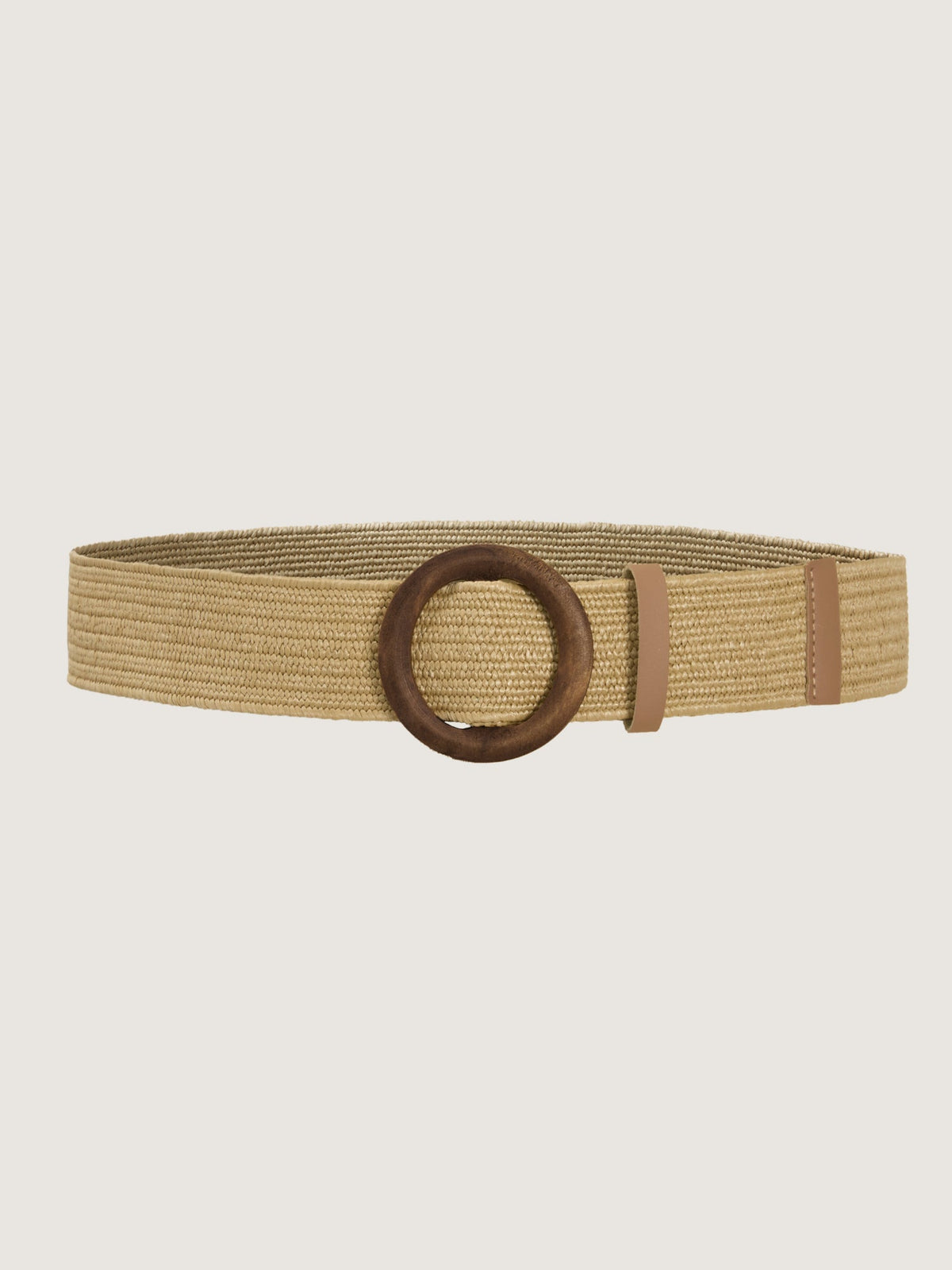 Stretchy Buckle Woven Wide Belt