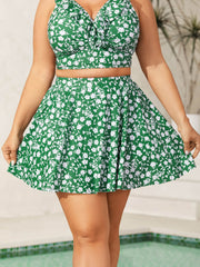 Ditsy Floral Print Flowy Swim Skirt