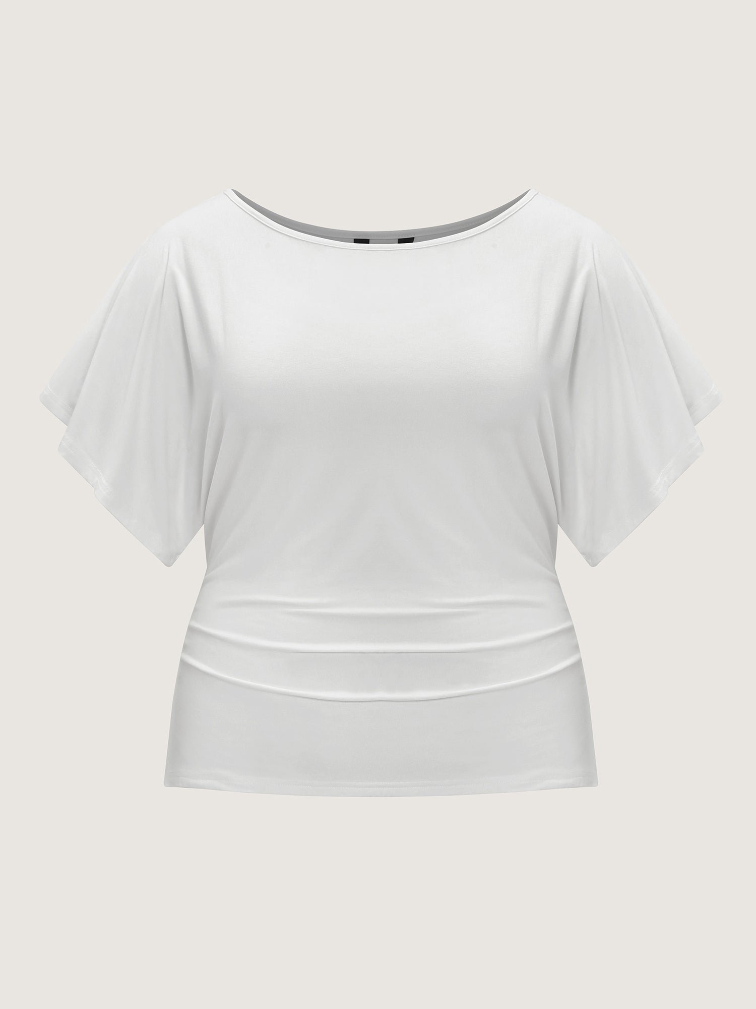 Ruched Adjustable Waist-Tie T-Shirt