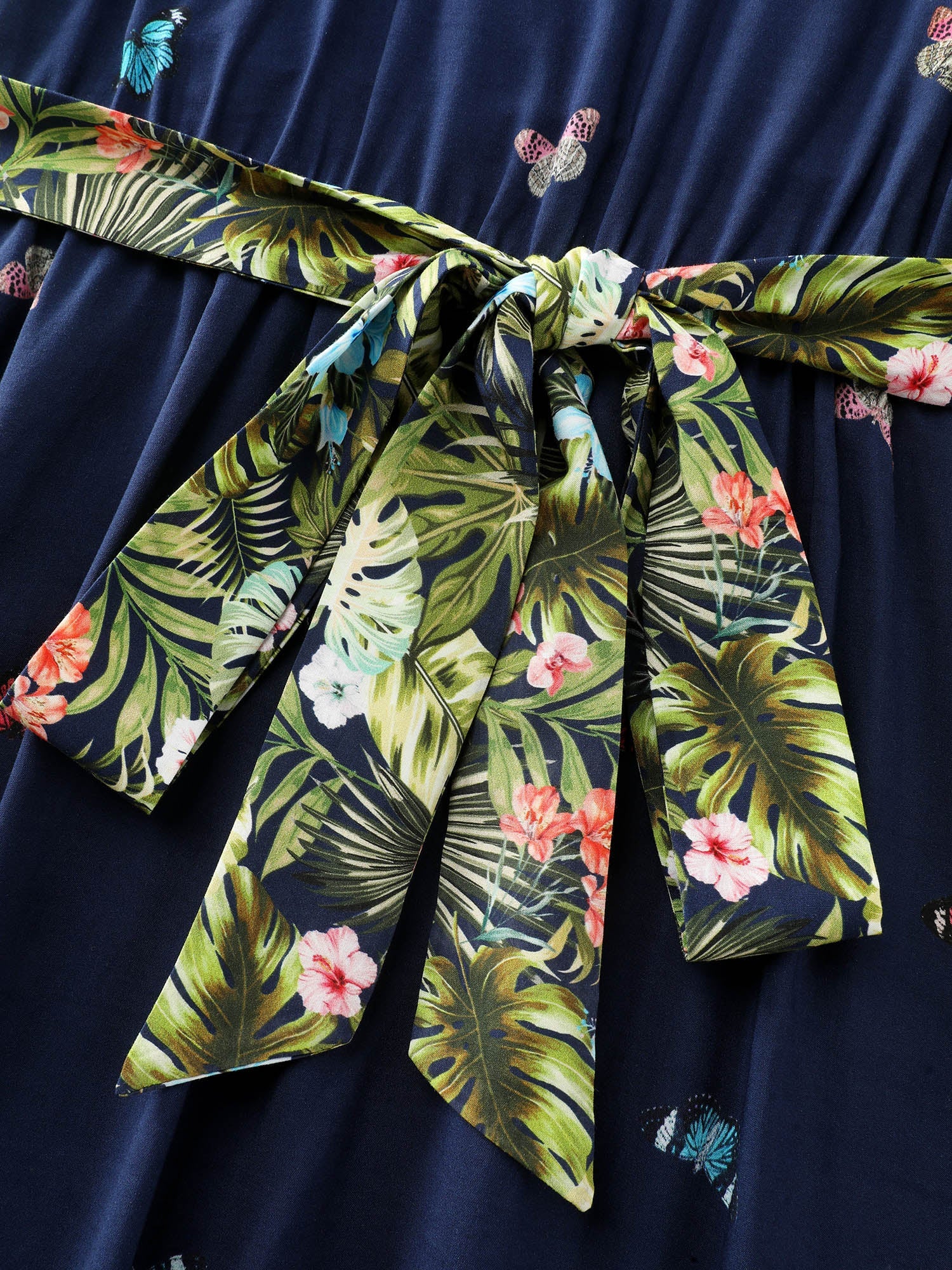 Supersoft Meadow Print Waist-Tie Maxi Dress