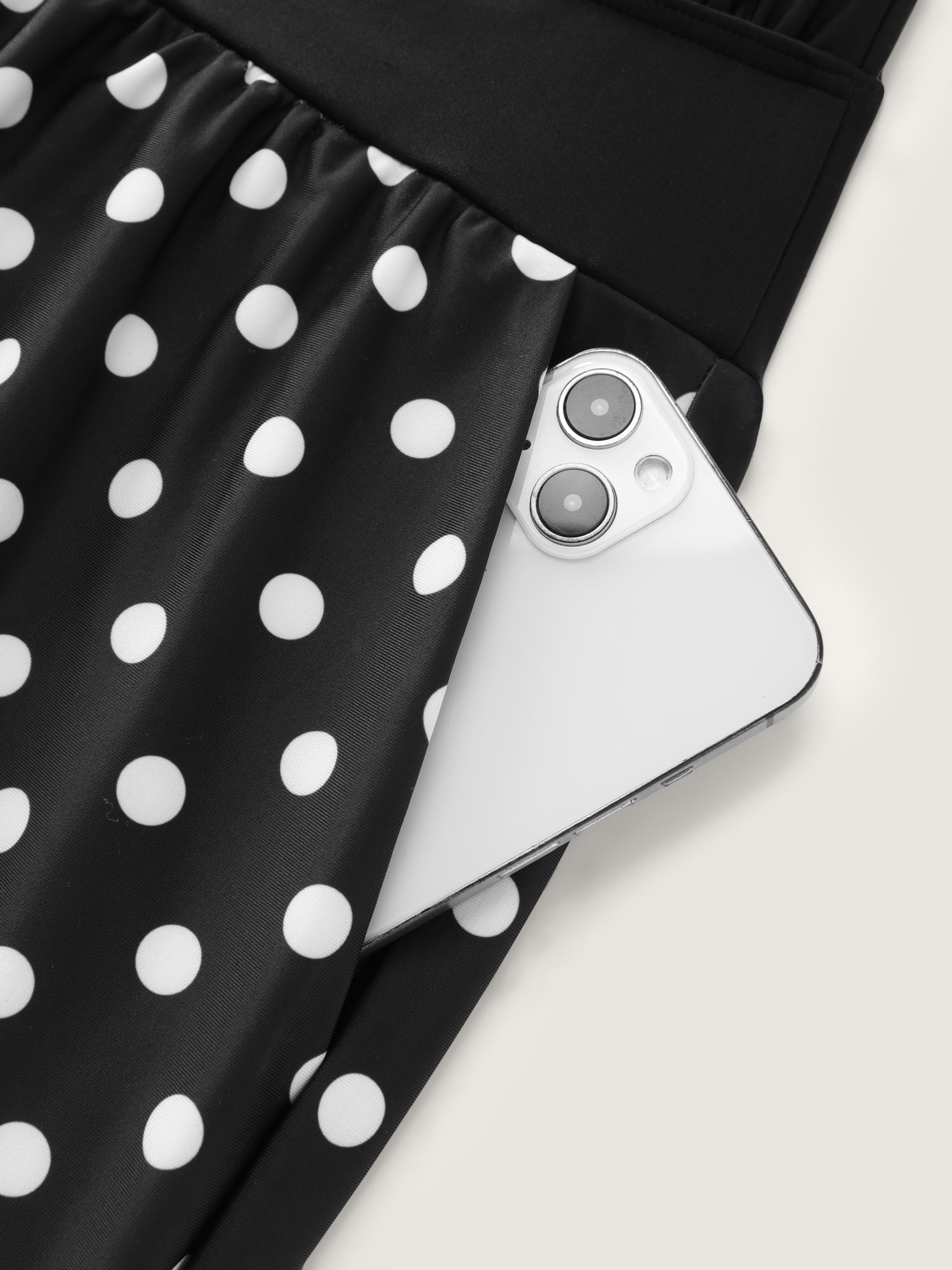 Polka Dot Pockets Swim Romper