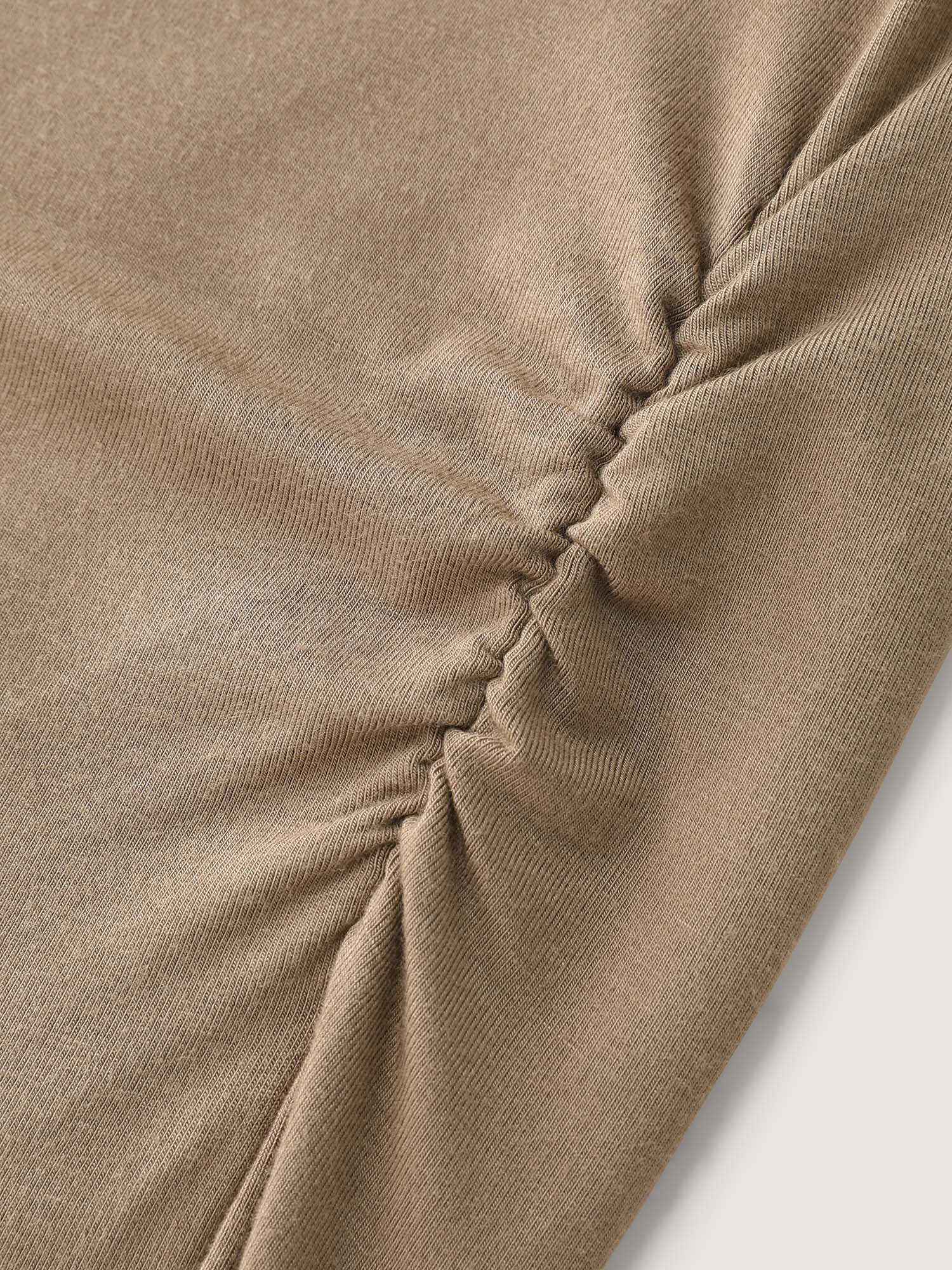 Supersoft One-Shoulder Draped Plain Knit Top