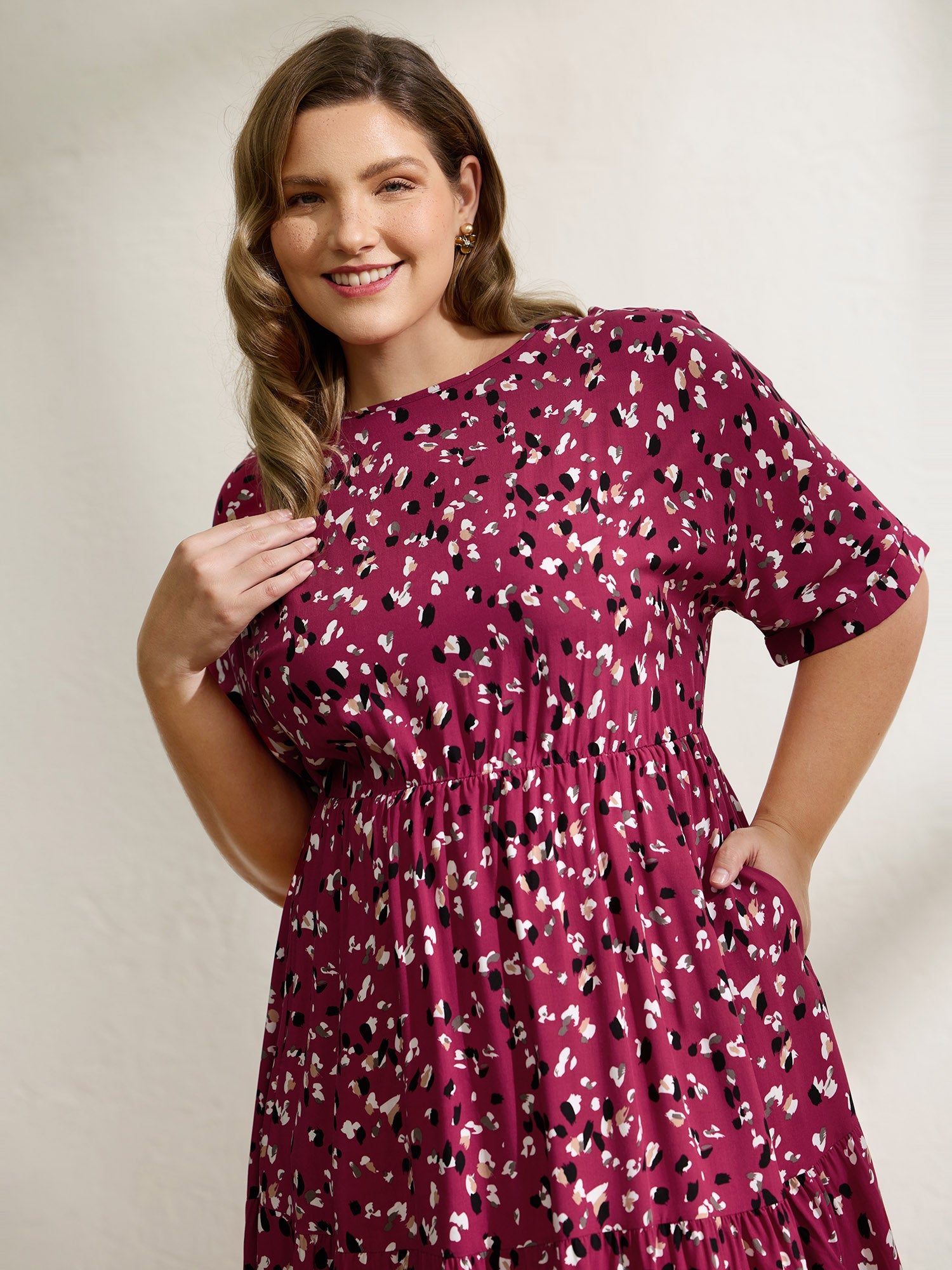 Leopard Print Backless Tie Pockets Mini Dress