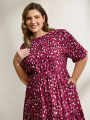 Leopard Print Backless Tie Pockets Mini Dress
