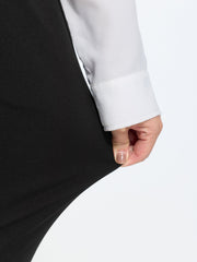 Stretchy Curvy-Fit Plain Pants