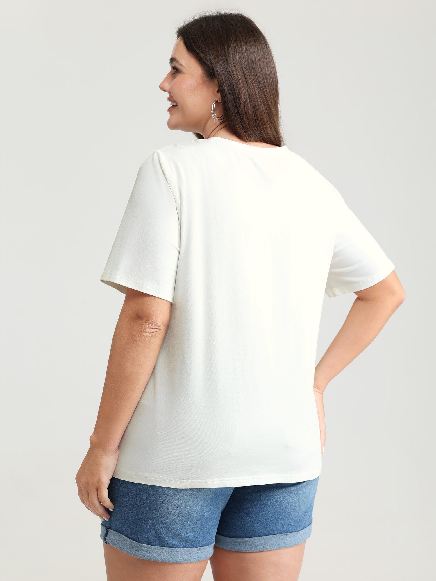 Serenity Pure Cotton Round Neck T-Shirt
