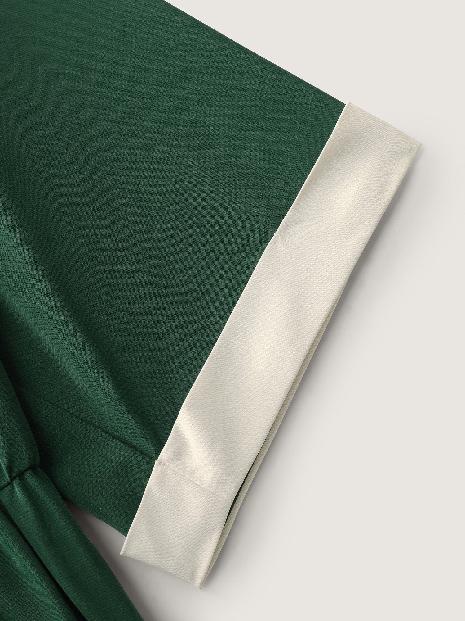 Retro Color Contrast Floating Collar Midi Dress