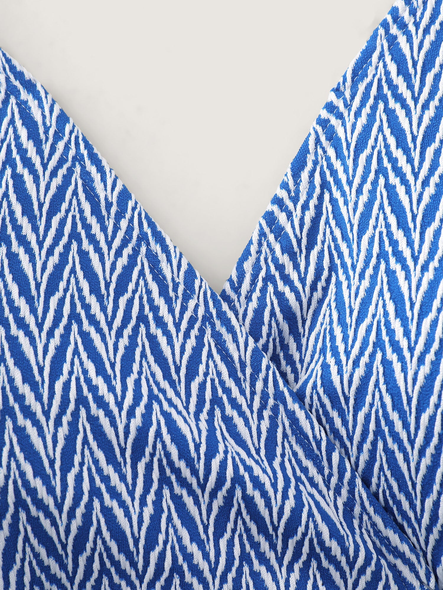 Geometric Print Cut-Out Swim Top