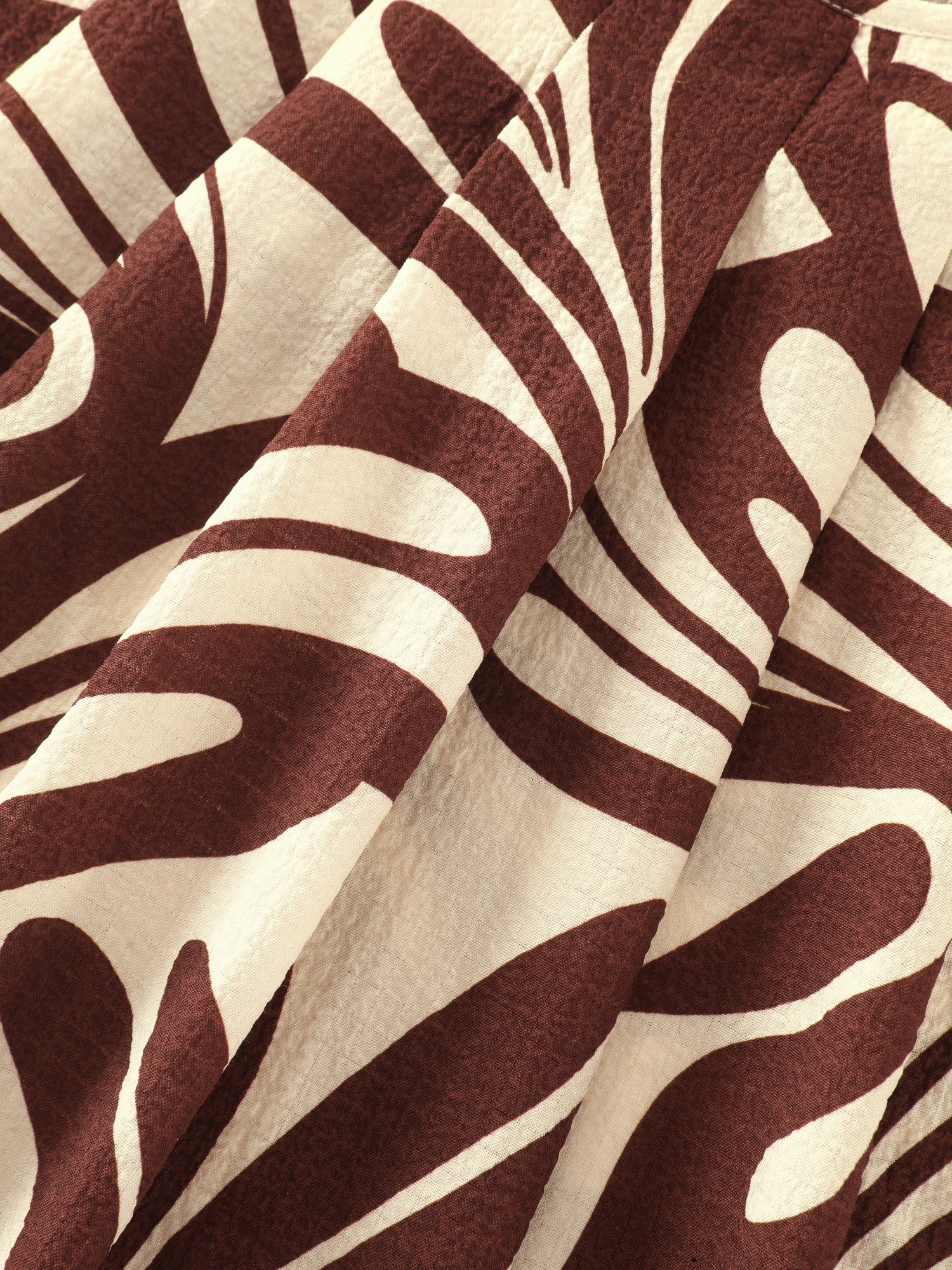 Abstract Print Pleated Tank Top