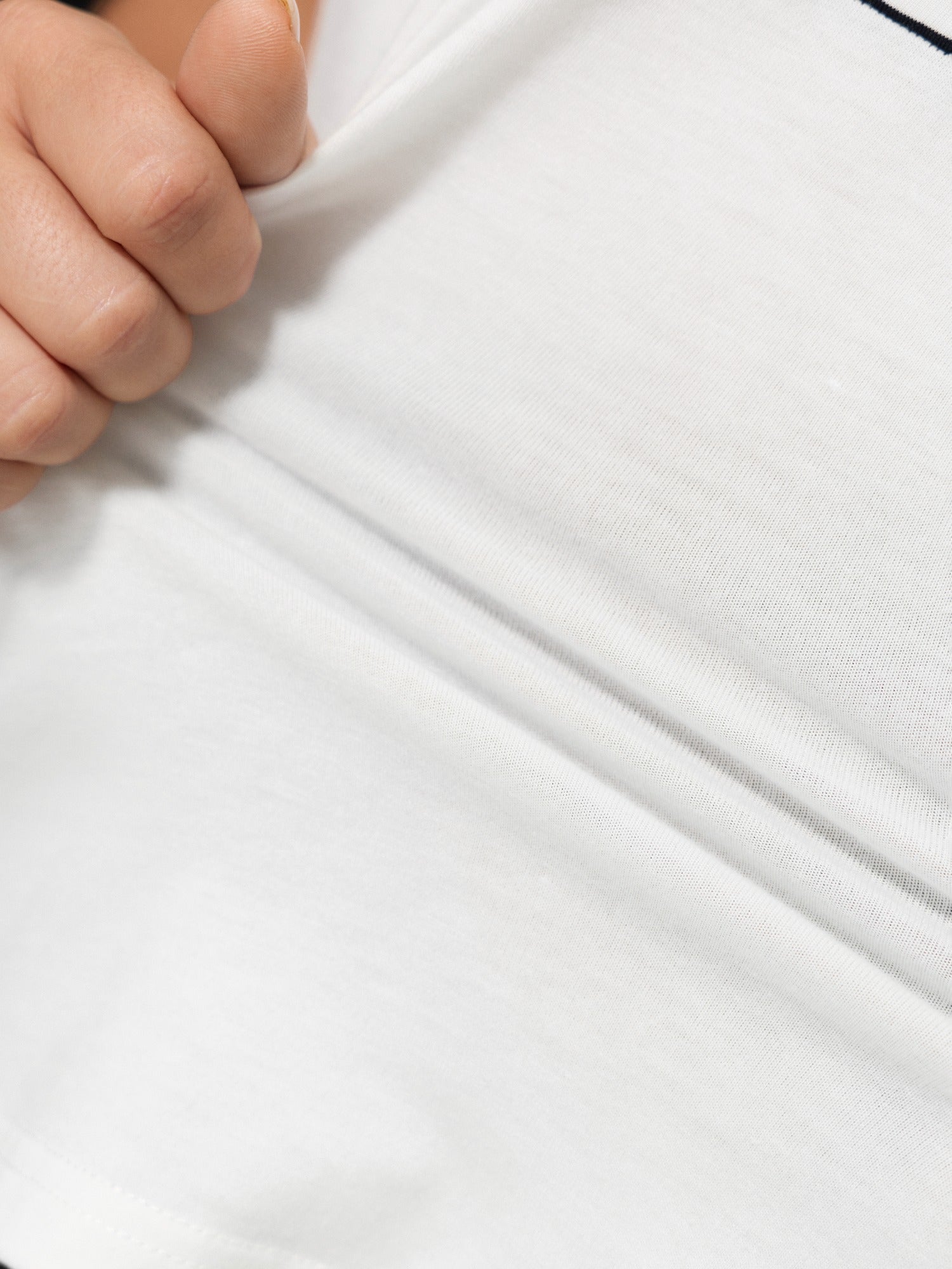 Supersoft Stretchy Striped Color Contrast T-Shirt