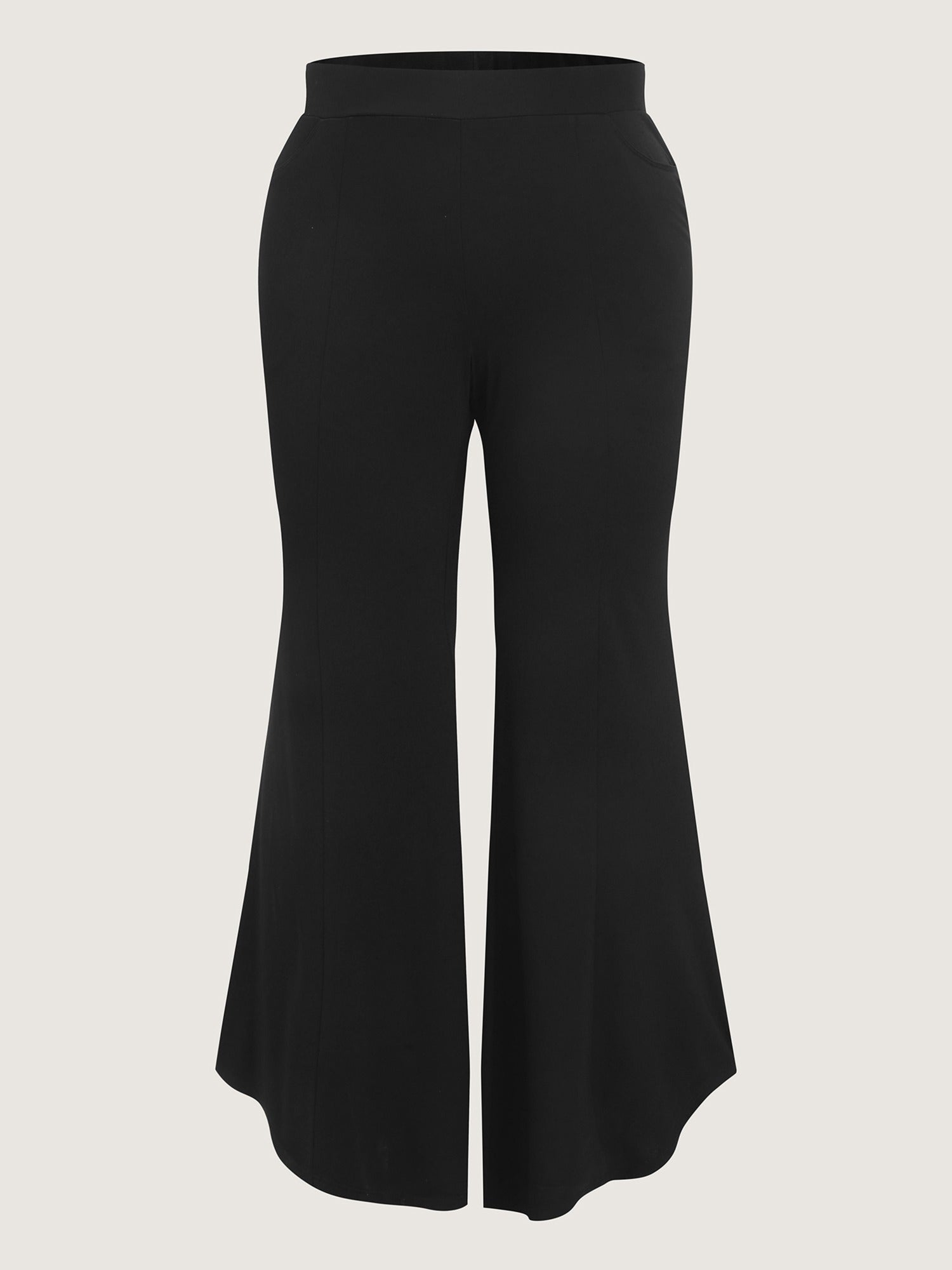 Stretchy Waist Flared High-Rise Pants