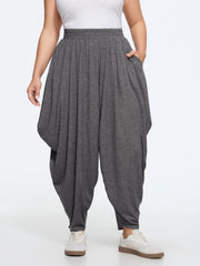 Supersoft Heather Loose Drape Harem Jogger Pants