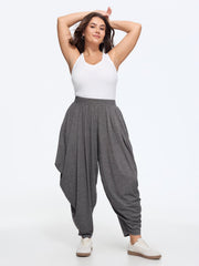Supersoft Heather Loose Drape Harem Jogger Pants