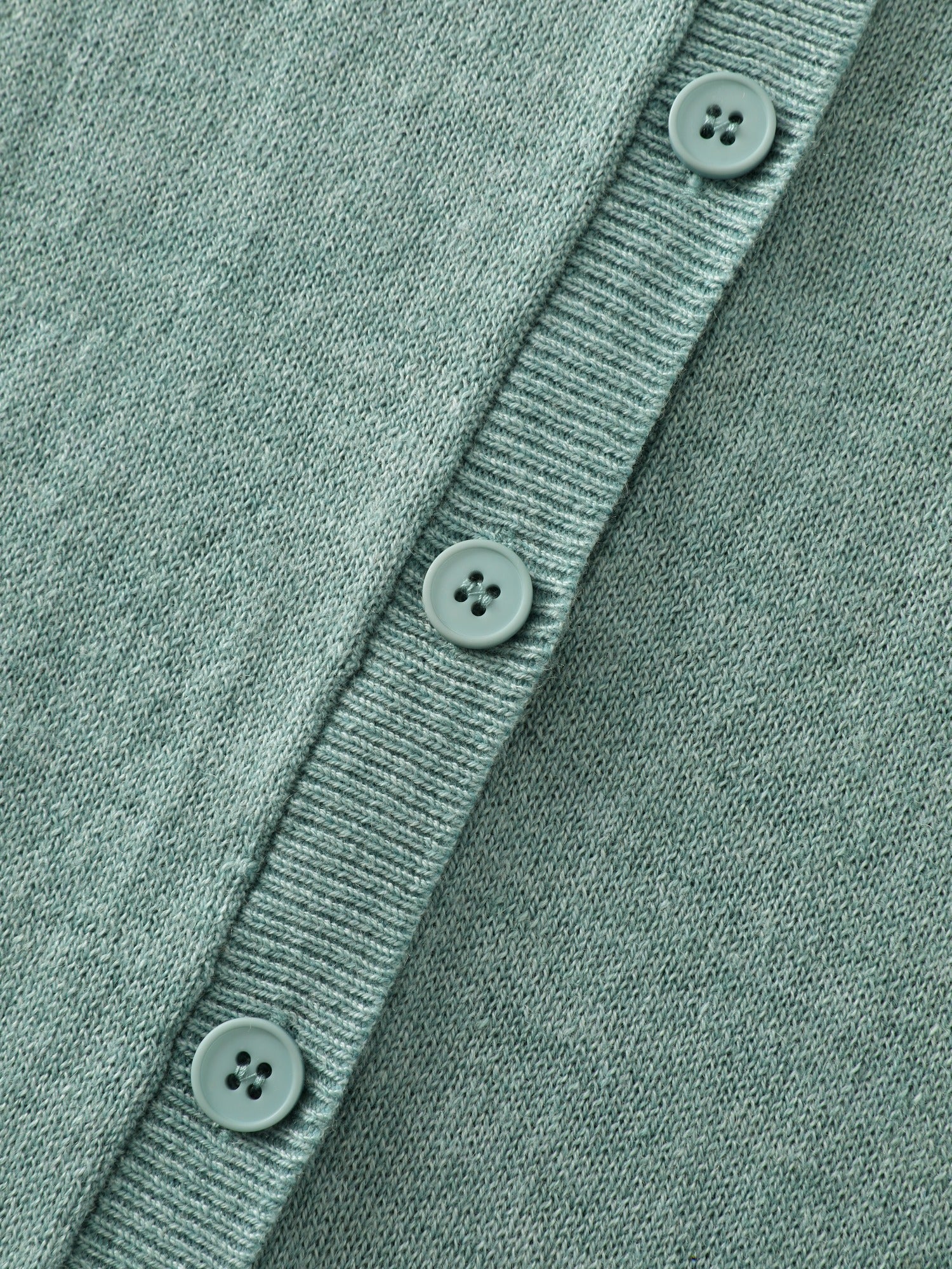 Heather Crew Neck 3/4 Sleeve Knit Cardigan