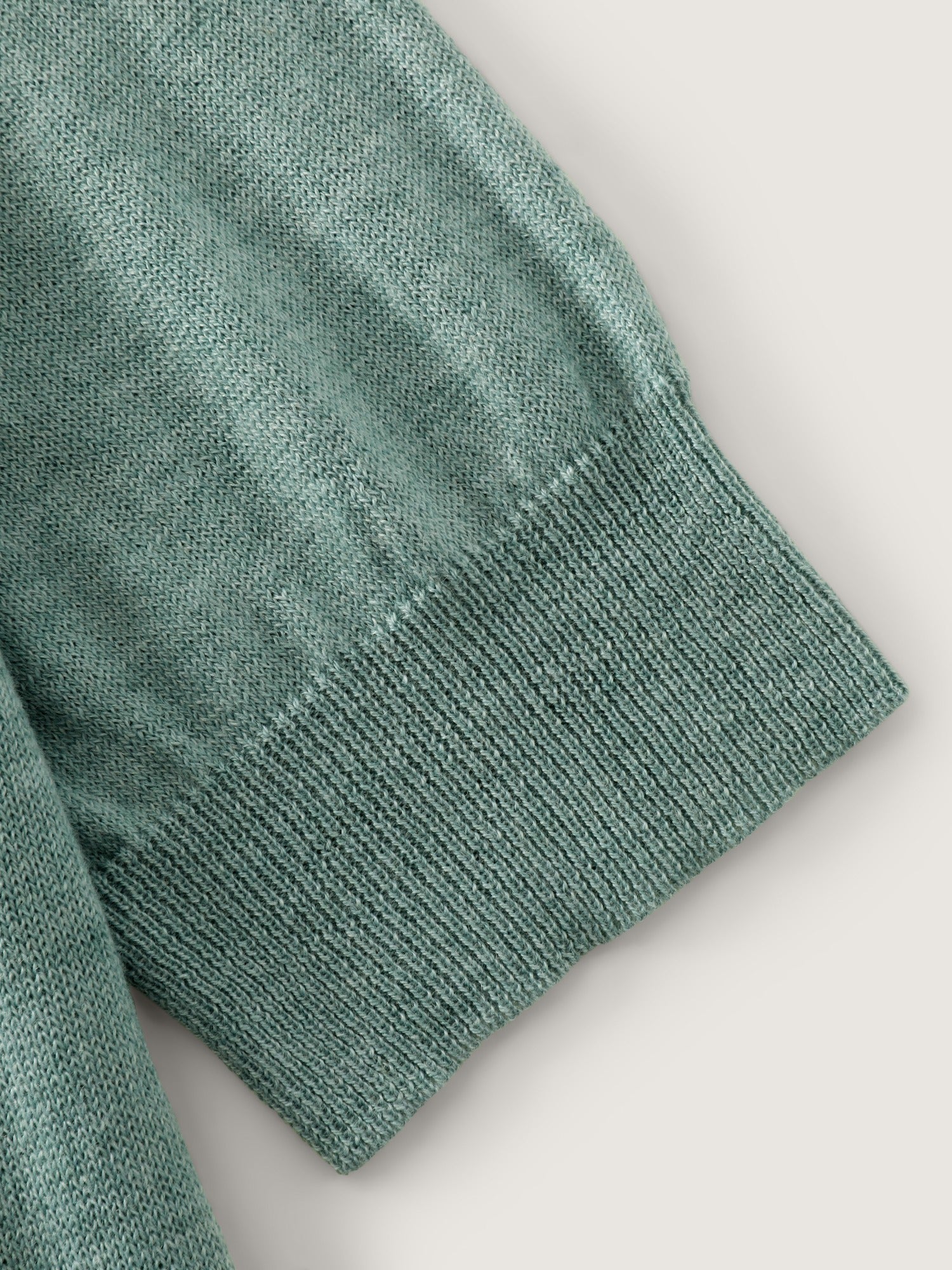 Heather Crew Neck 3/4 Sleeve Knit Cardigan