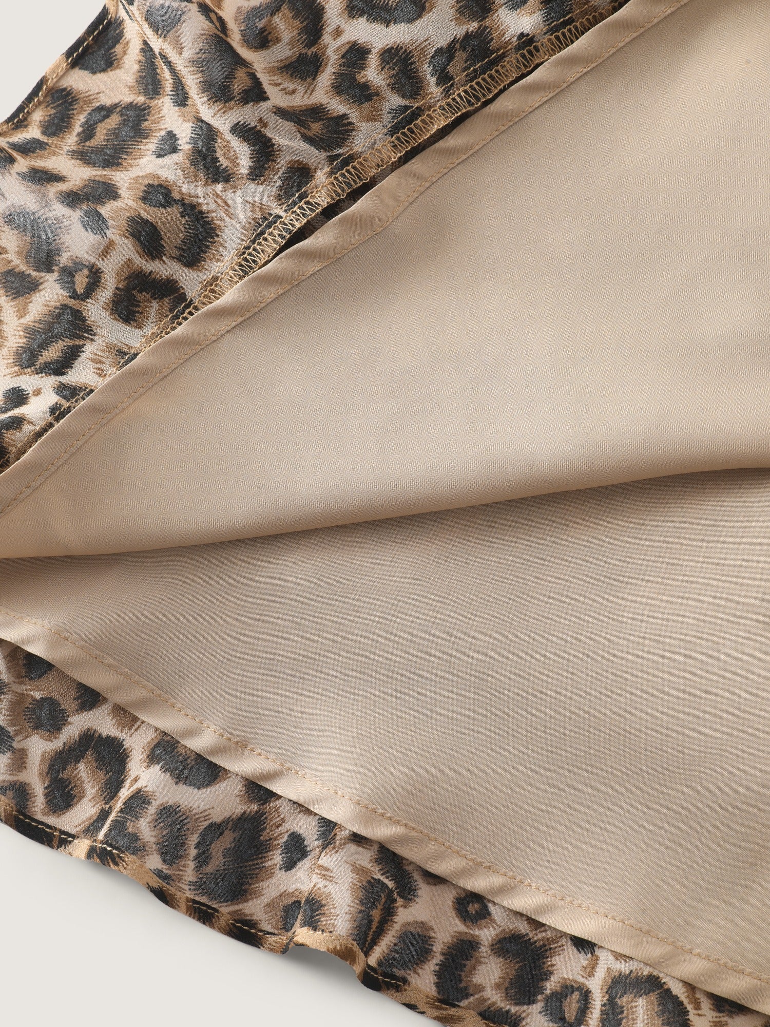 Leopard Print Tiered Ruffle Chiffon Mini Dress