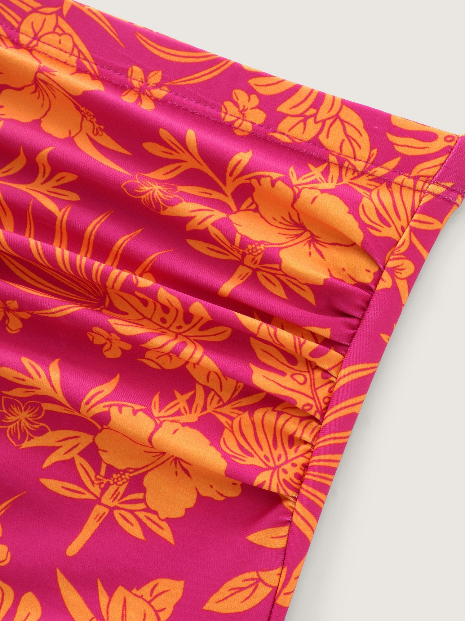 Floral Print Embroidered Swim Dress
