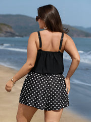 Polka Dot Pockets Swim Romper