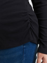 Ribbed Round Neck Cozy T-Shirt