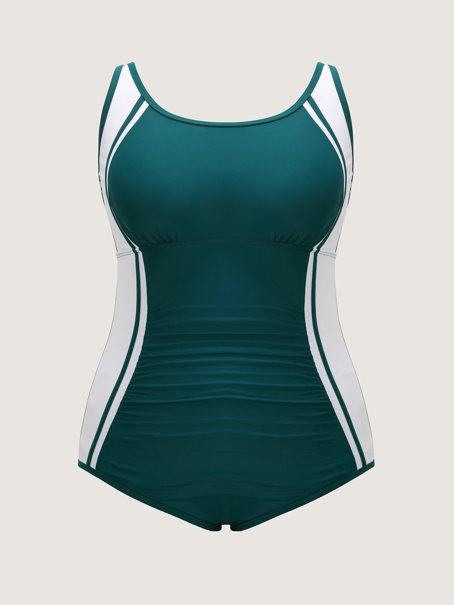 Colorblock Adjustable Tummy-Control One-Piece Swimsuit