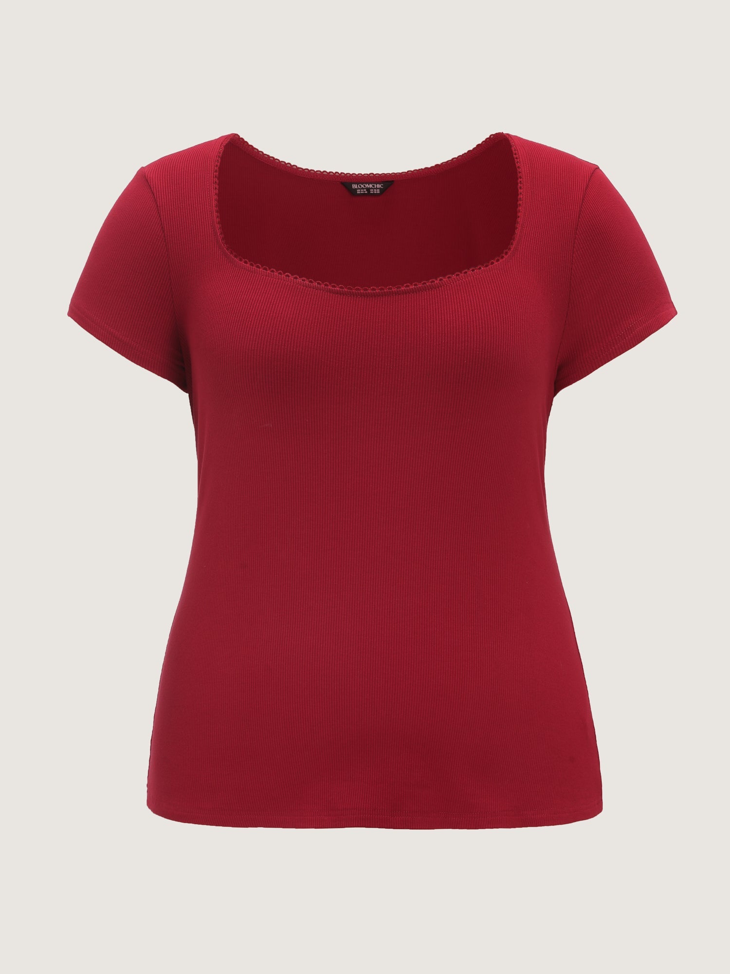 Supersoft Stretchy Scoop Neckline Plain T-Shirt
