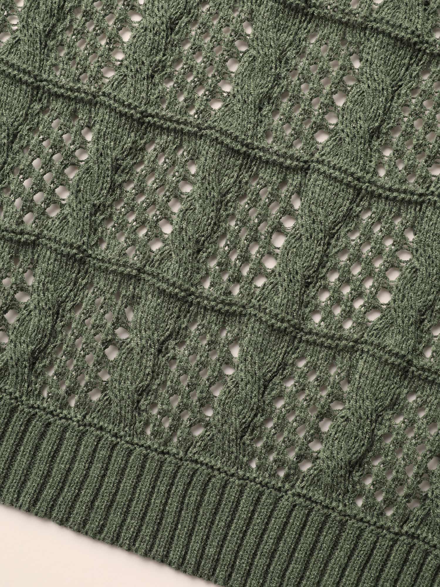 Textured Cable Knit Pocket Cardigan