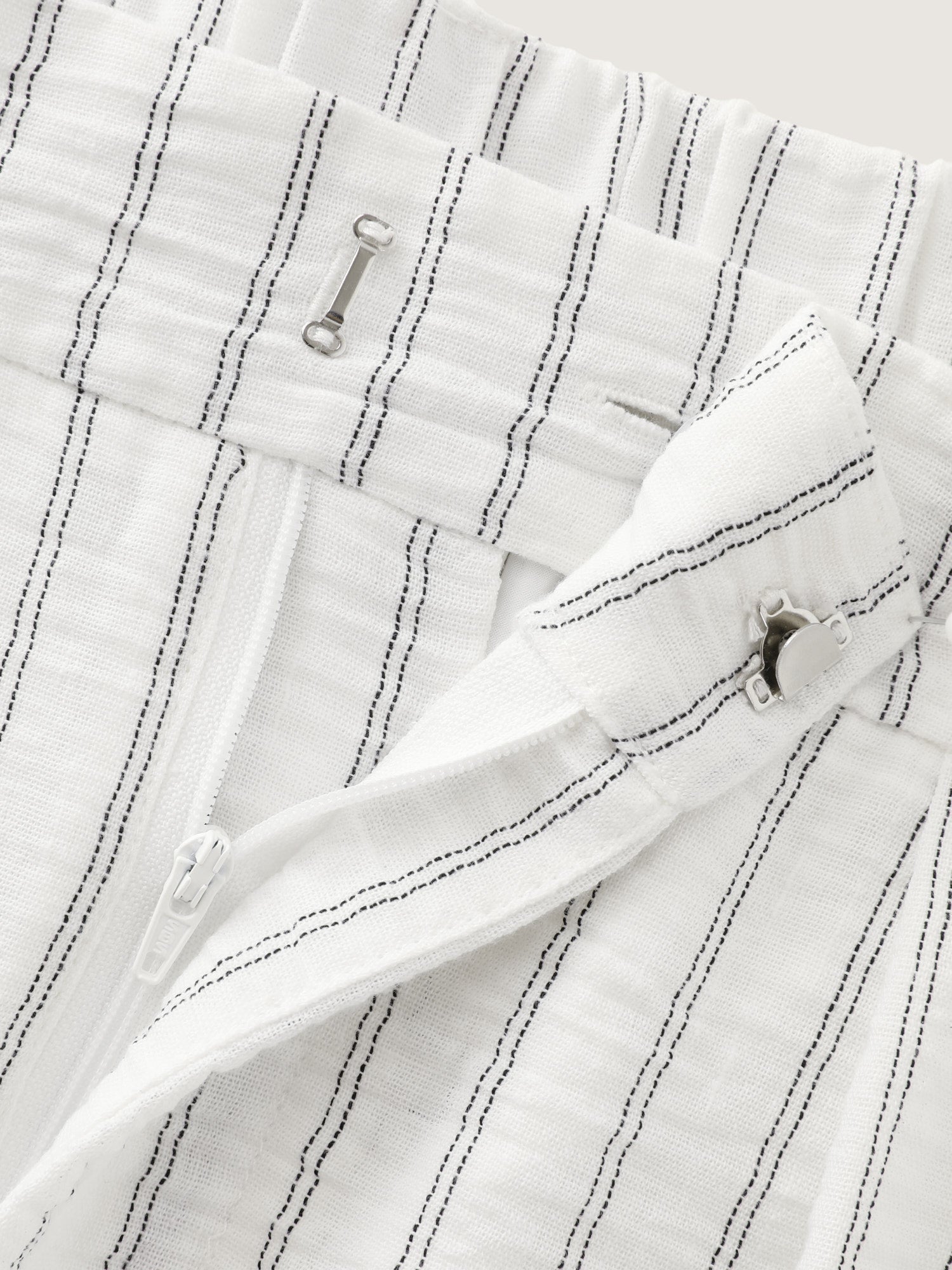 Sheer Lined Striped Print Jogger Pants