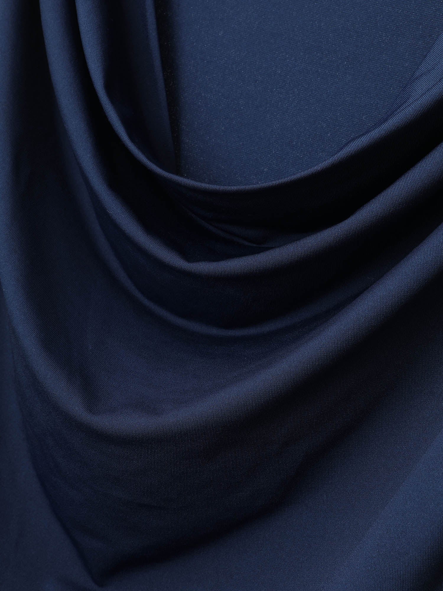 Stretchy Cowl Neckline Knit Top