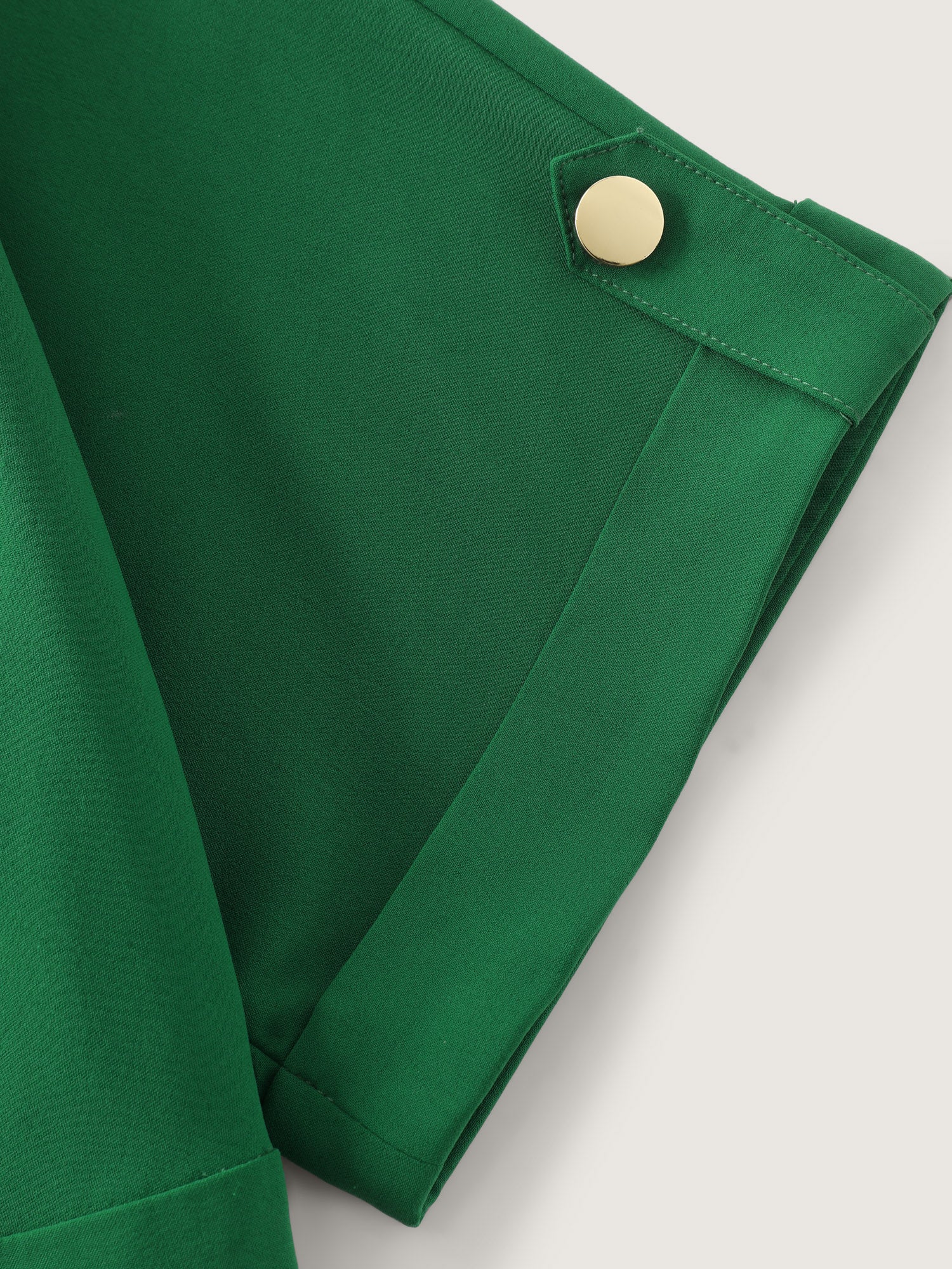 Button Placket Pockets Wide-Leg Jumpsuit