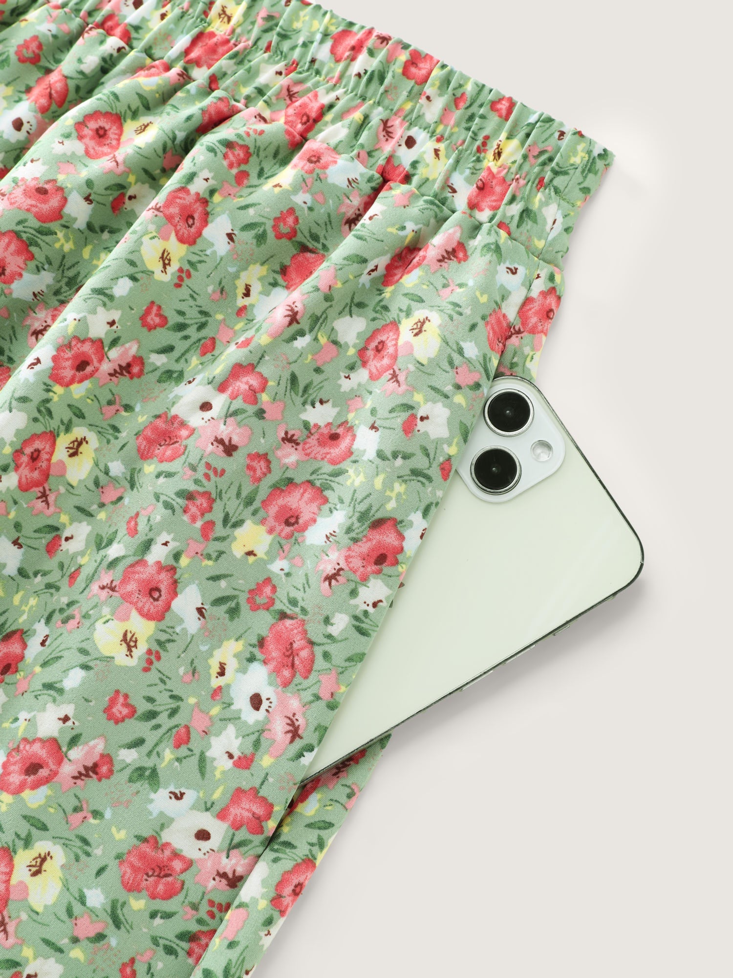 Floral Print Split Side Tiered Maxi Skirt