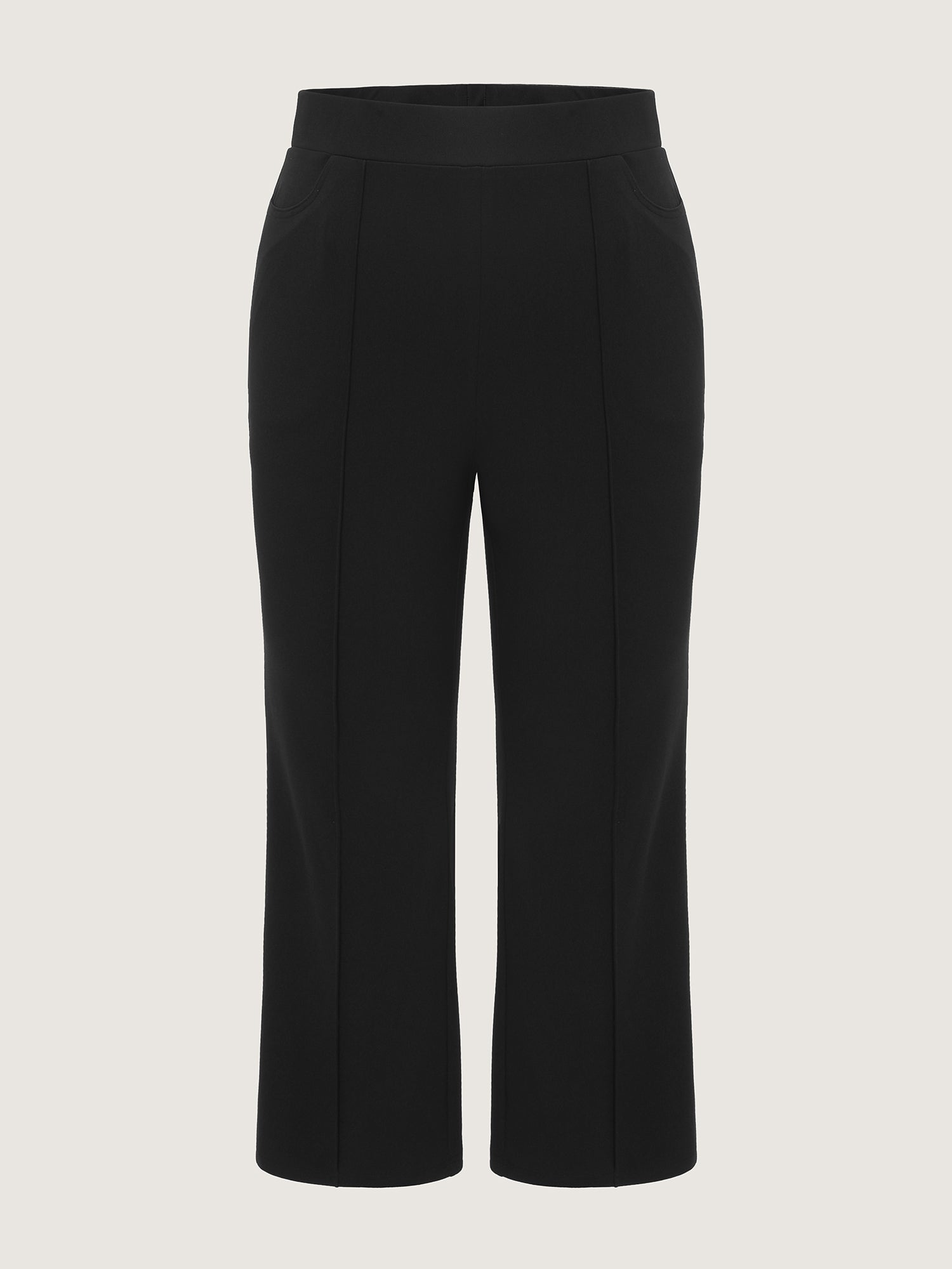 Stretchy Curvy-Fit Plain Pants