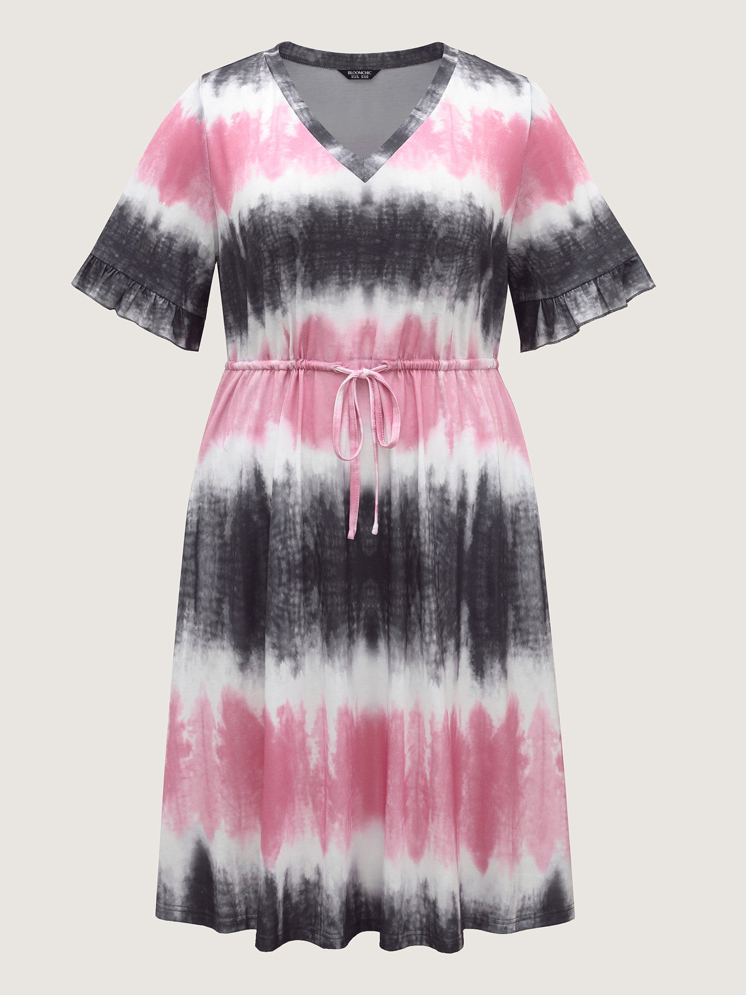 Supersoft Tie-Dye Drawstring Midi Dress