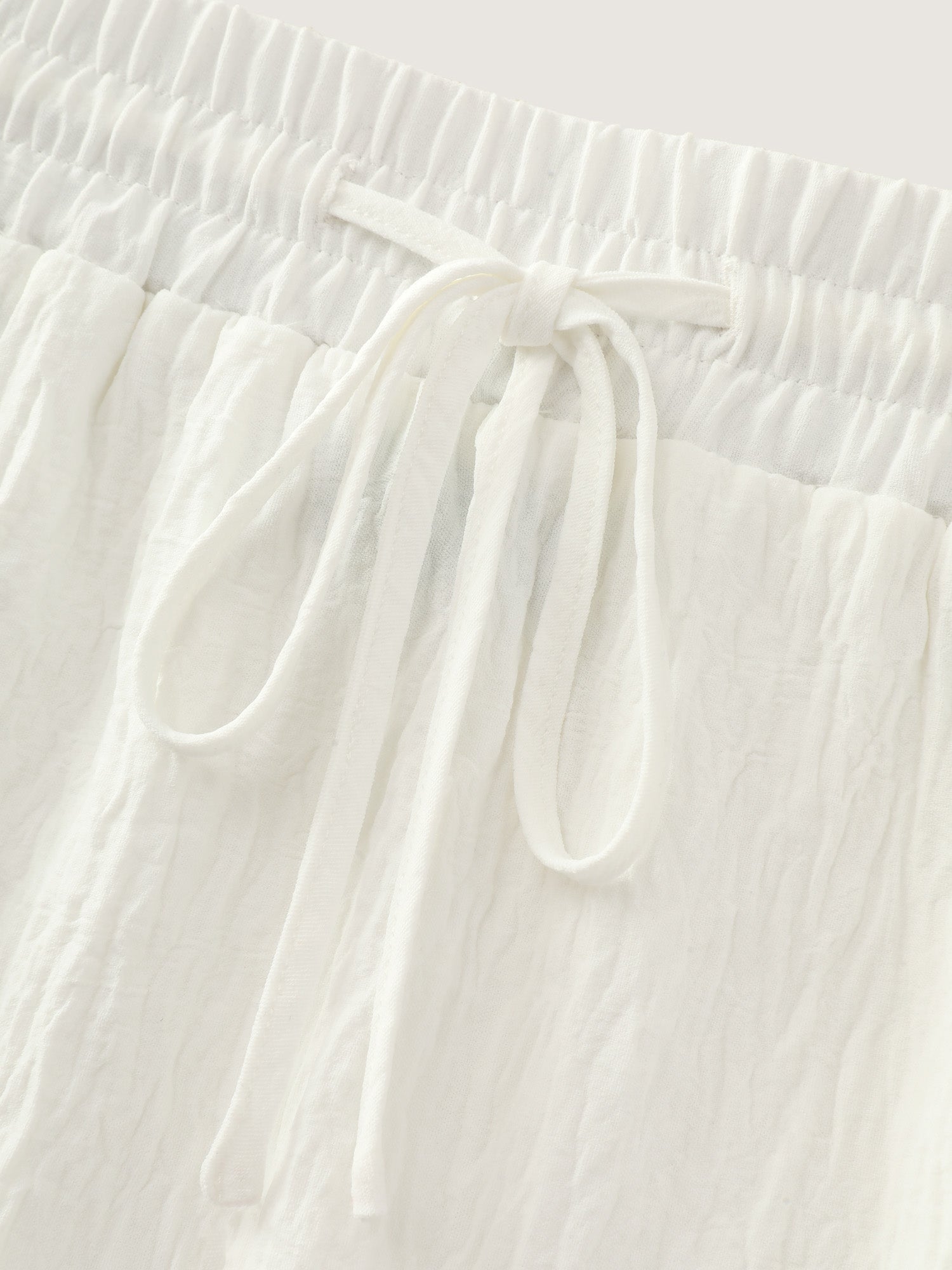Lace Trim Tiered Drawstring Waist Maxi Skirt