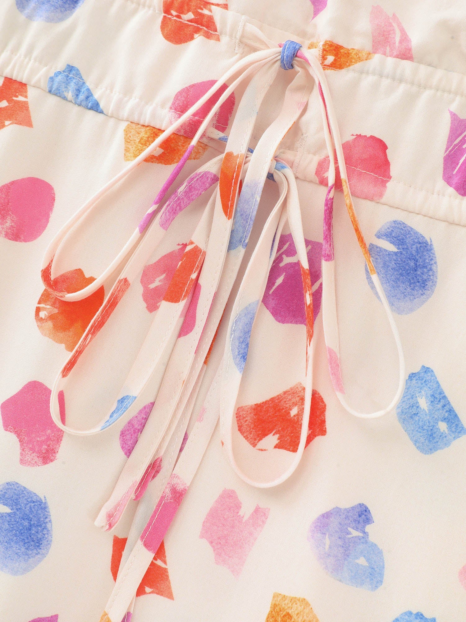 Colorful Paint Strokes Print Flowy Maxi Dress