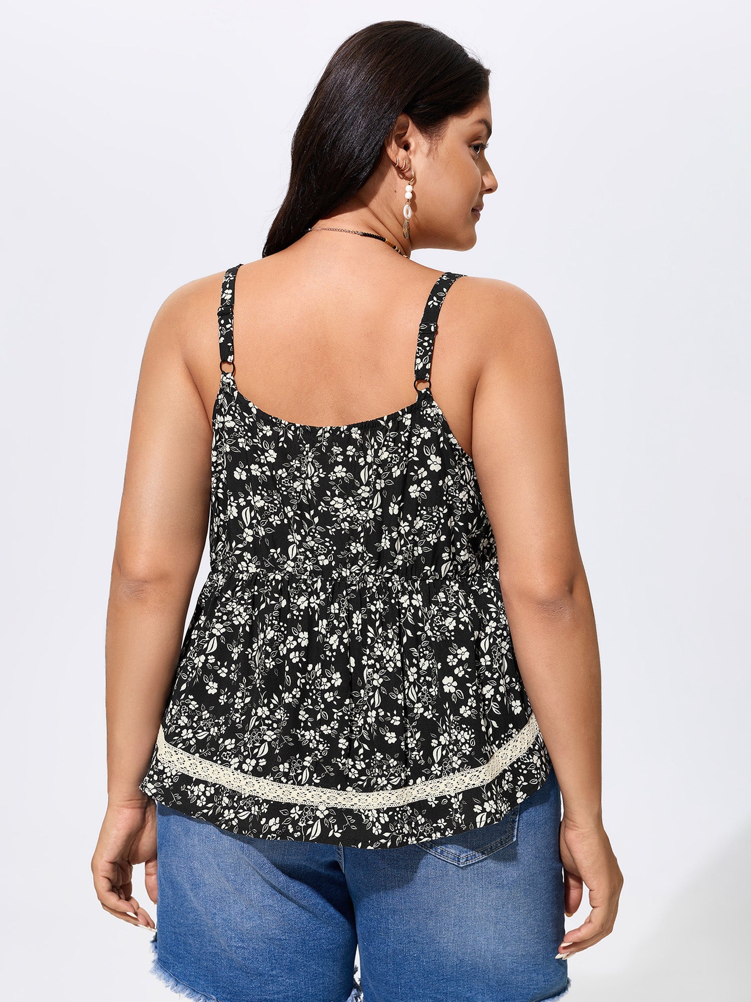 Supersoft Floral Print Flowy Tank Top